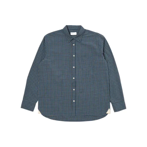 Universal Works Мужские Синие Рубашки