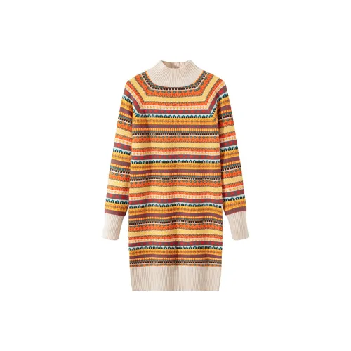 RED DRAGONFLY Длинное платье с длинными рукавами женское