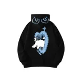 Черный, левая сторона, сердце, дым