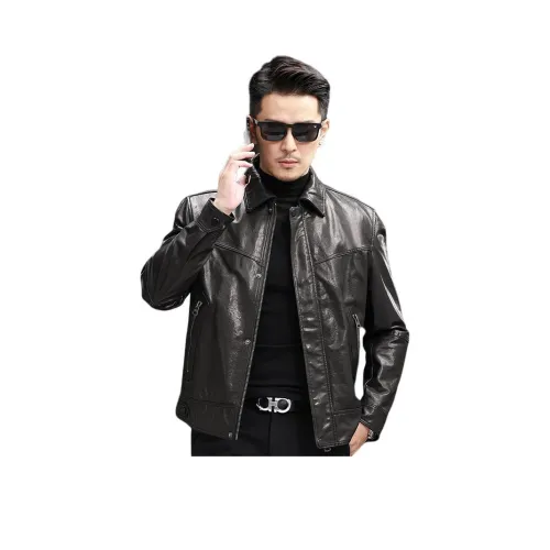 VBA Весенний Осенний Натуральная Кожа Куртка Мужская