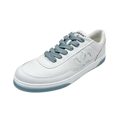 CHANEL Низкие кроссовки для скейтбординга Мужские Белые и Синие