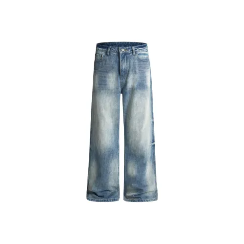 WAYHWEI Blue Unisex Jeans WAYHWEI Синий Унисекс Джинсы