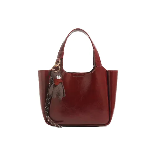 PAYOT Сумка через плечо из синтетической кожи женская бордового цвета