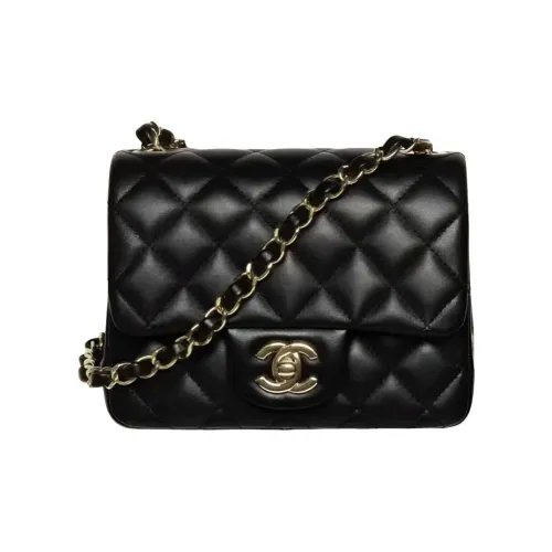 CHANEL Lambskin Сумка через плечо Мини Женская Черная