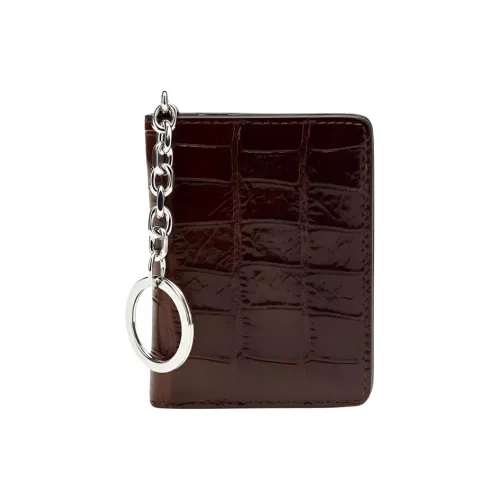 Maison Margiela Брелок с крокодиловым узором из коровьей кожи унисекс бренди "Коньяк"