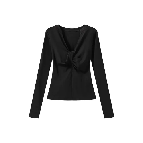 FAIRWHALE Трикотажная ткань T-рубашка Топ Женские