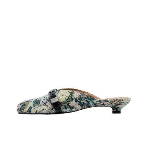 GANNI Домашние тапочки Женские Зеленые