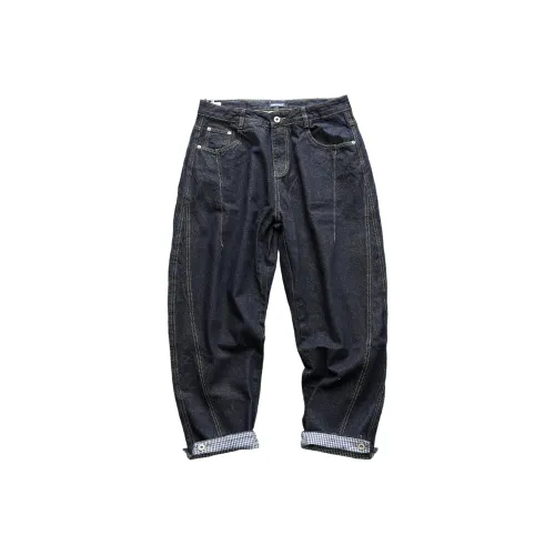 YIMAI Темно-синие мужские джинсы