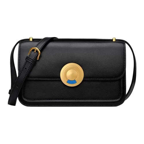 ST SAT Искусственная кожа Маленькая квадратная сумка Сумка тофу Сумка на плечо Средний Женская Черный Экрю