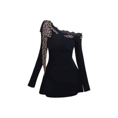 Wang Leshi Длинное платье с длинными рукавами женское