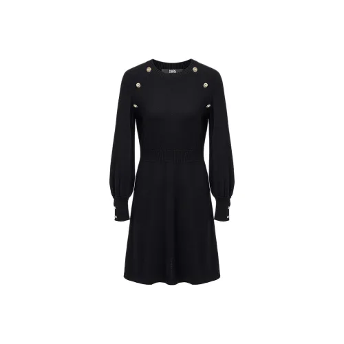 KARL LAGERFELD FW25 Длинное платье с длинными рукавами женское