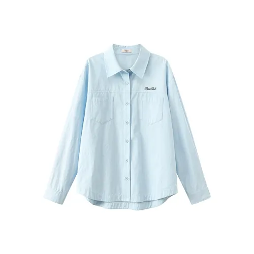 CHUU Детский синий Женские рубашки