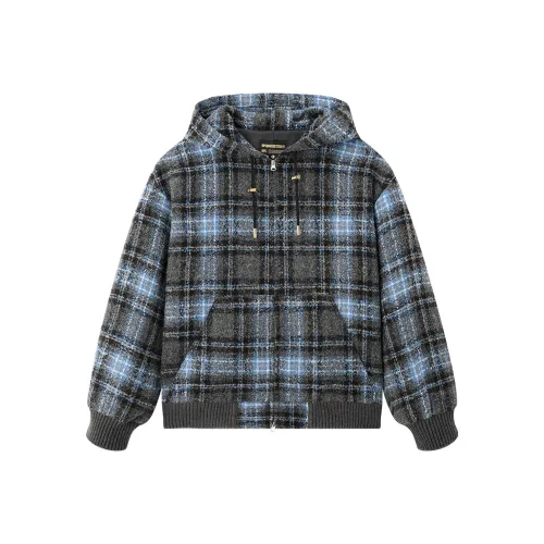 NPC Серый Синий Клетка Мужская Куртка