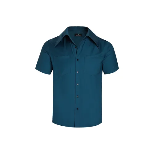 PUBLIC RADIO Зеленые Мужские Рубашки