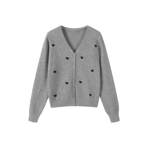 OURUOKE Светло-серый Женский Трикотаж