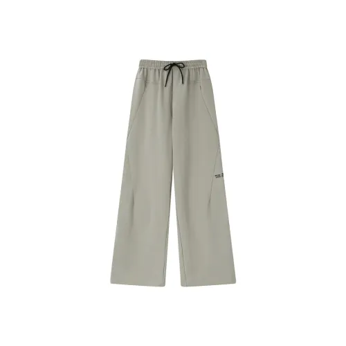 UIIJII Светло-зеленые женские повседневные штаны