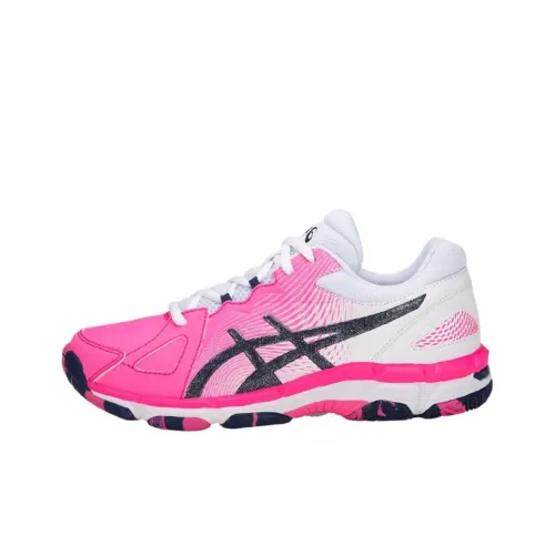 Asics Гель Netburner Super 8 Low Топ Волейбол Беговые кроссовки Розово-белый Подростки