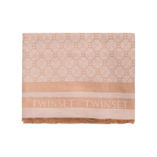 TWINSET Milano Полиэстер Трикотаж Шарфы Женские Светлый Умбра