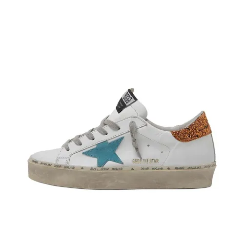 Golden Goose Hi Star Стильные Скейтбординги Женские Белые С эффектом состаривания Позиционирование стиля