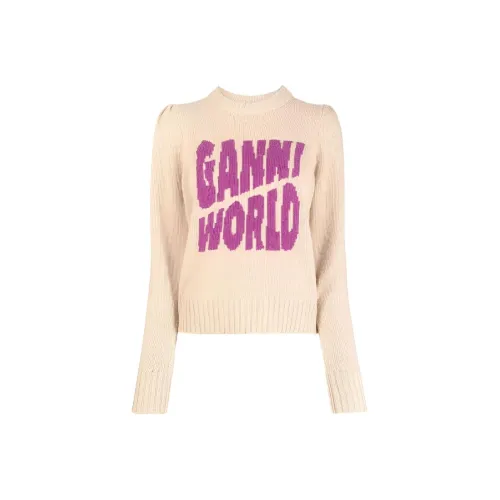 GANNI Khaki Женские Свитера