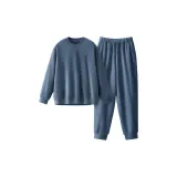 Мужской, круглый вырез, серый, синий