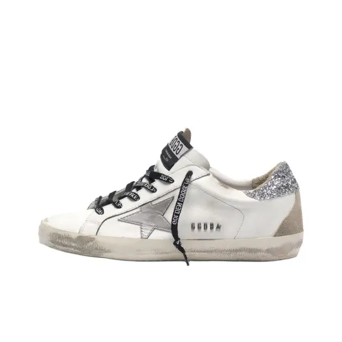 Golden Goose Супер Звезда Повседневная обувь Женская Белая Блестки с блестящим кисточкой Состаривание Позиционирование стиля