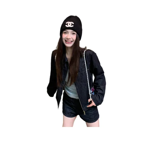 ZVJH Черный Женский Повседневный Костюм