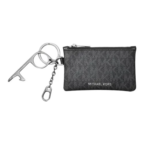 MICHAEL KORS Покрытый холст Подарочный набор с брелком и кошельком для монет Мужской Черный