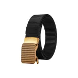 Бронза, пряжка, черный ремешок, маленький квадрат, матовый