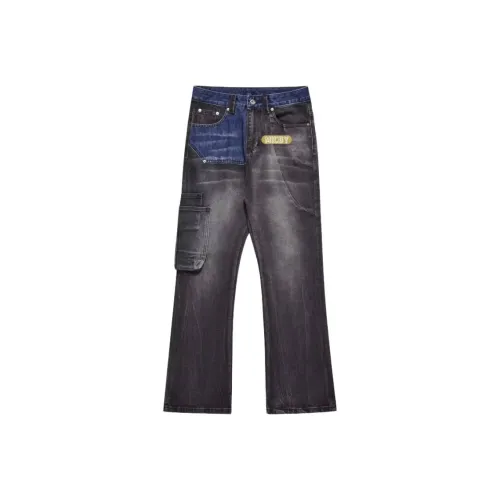 Micby Черные Унисекс Джинсы