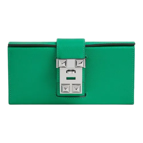 HERMES NeoMedor Chamkila шевро Клатч Женские 6W Menthe Мятно-зеленый