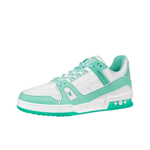 LOUIS VUITTON Тренер Low Топ Стильные Скейтбординги Мужской Зеленый