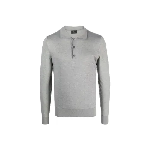 Brioni Gray Men's Polo Brioni Серый Мужская Поло
