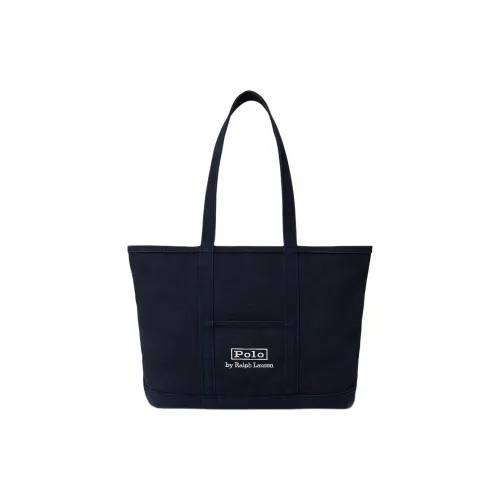 Polo Ralph Lauren Canvas Cotton Shoulder Bag Medium Unisex Navy Blue Поло Ральф Лорен Холст Хлопок Сумка через плечо Средняя Унисекс Морской синий