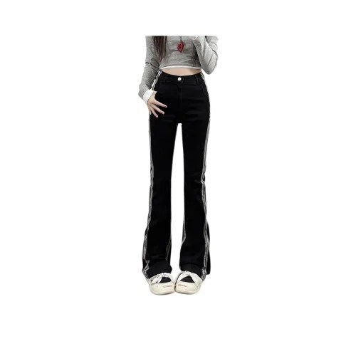 UPXIW Черные Женские Джинсы