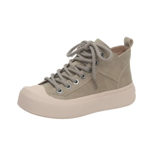 Wuji Высокий Топ Повседневный Кружево Вверх Универсальный Женская обувь Женские