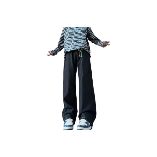 SOUL WORKER Черный Унисекс Джинсы