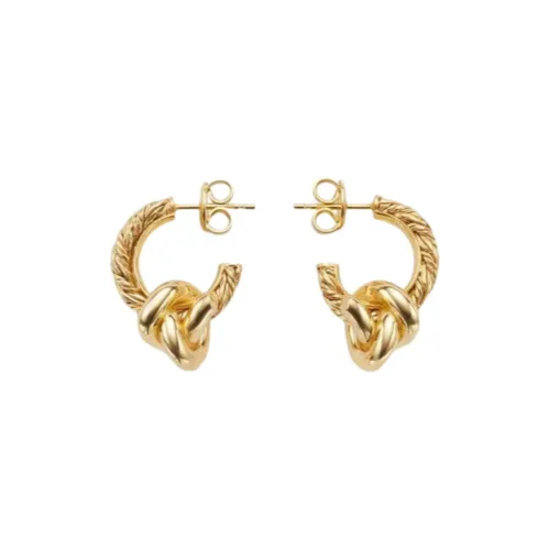 Bottega Veneta Серьги Серебряные Женские Золотые