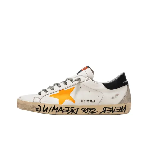 Golden Goose Супер Звезда Низкий Топ Стильный Скейтбординг Мужской Белый Потертый