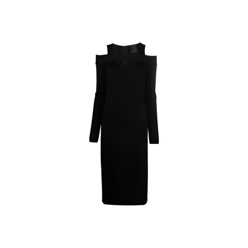 Givenchy FW21 Длинное платье с длинным рукавом женское черное