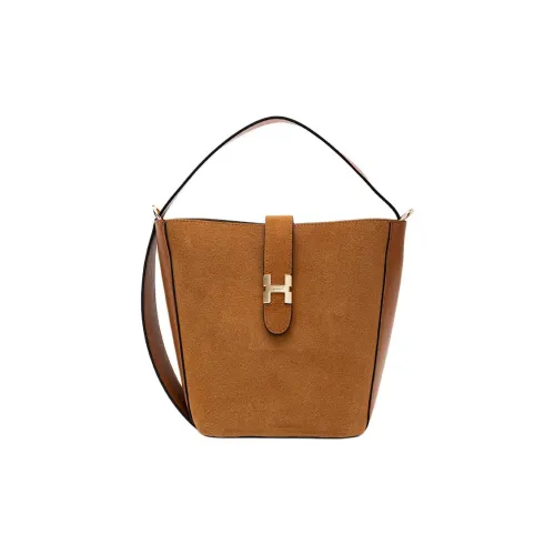 HONGU Сумка из коровьей кожи синтетической кожи стандартная женская коричневый черный