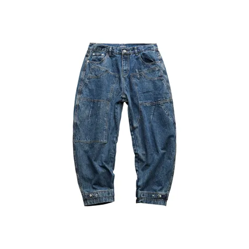 YIMAI Blue Men's Jeans YIMAI Синий Мужские Джинсы