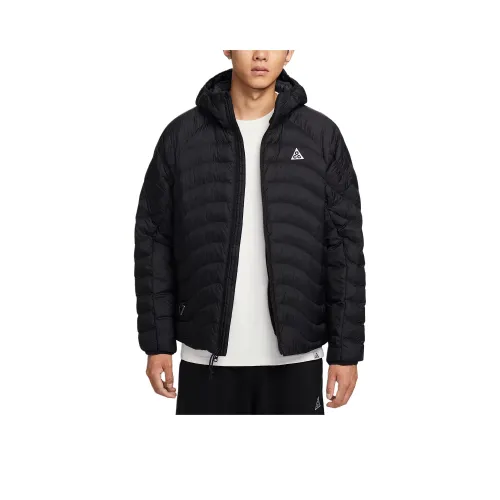 Nike ACG Хлопковый пуховик Азиатская версия Мужской Черный Белый Верх