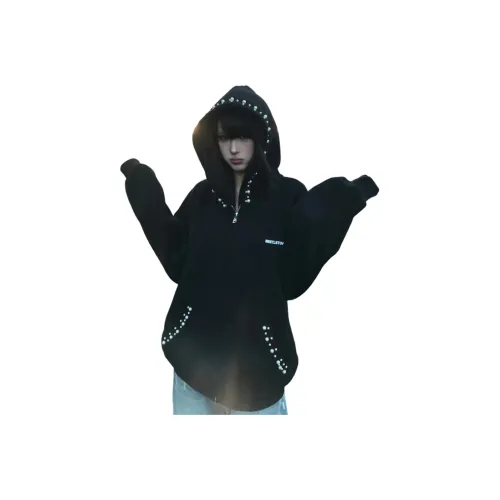 GRAYISMOON Черные Женские Свитшоты