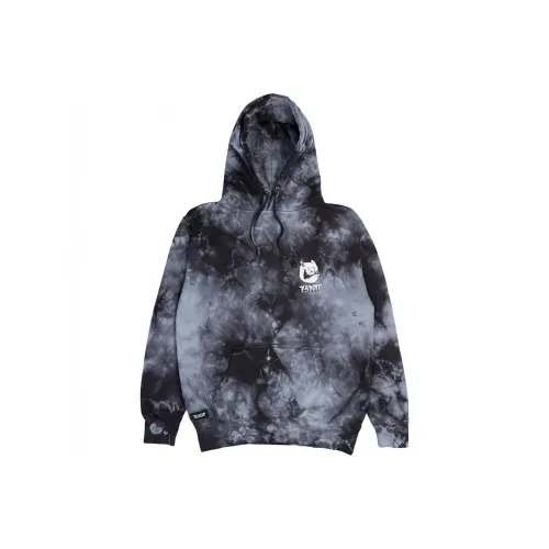 RIPNDIP совместный бренд С капюшоном Стандартный Свитшот Зимний Унисекс Tie Dye Черный