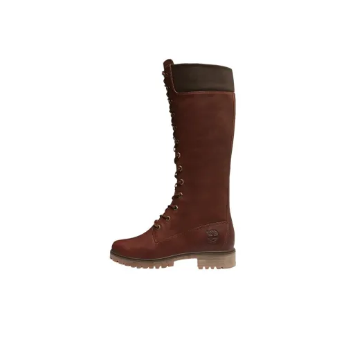 Timberland Женские высокие сапоги на щиколотку коричневые