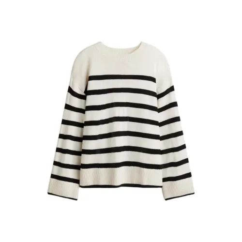 H M Светлый Бежевый Полосы Женские Свитера