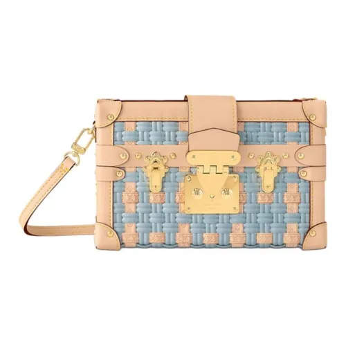 LOUIS VUITTON PETITE MALLE Покрытие Холст Коровья Кожа Твердая Коробка Сумка через плечо Стандартная Женская Розовая