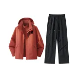 Ветровка и Комплект Штаны (Розовый Красный + Черный)