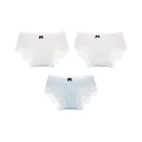 3 шт (F Комбо-Белый + Розовые цветы + Светло-синий)